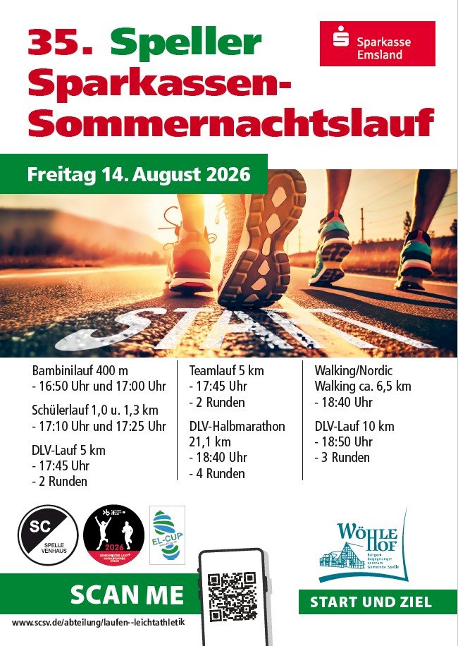 Sommernachtslauf 2026 Plakat