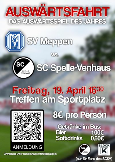 Gemeinsam im Bus: Speller Fans fahren zum „Auswärtsspiel des Jahres“ am 19. April in Meppen
