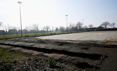 „Winterpause“ beendet: Arbeiten am Speller Kunstrasenplatz werden fortgesetzt