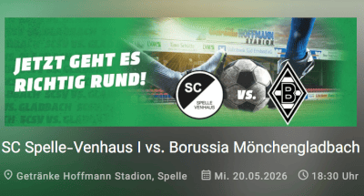„Etwas ganz Besonderes“: Christoph Ahrens traf 2016 für Spelle gegen Mönchengladbach