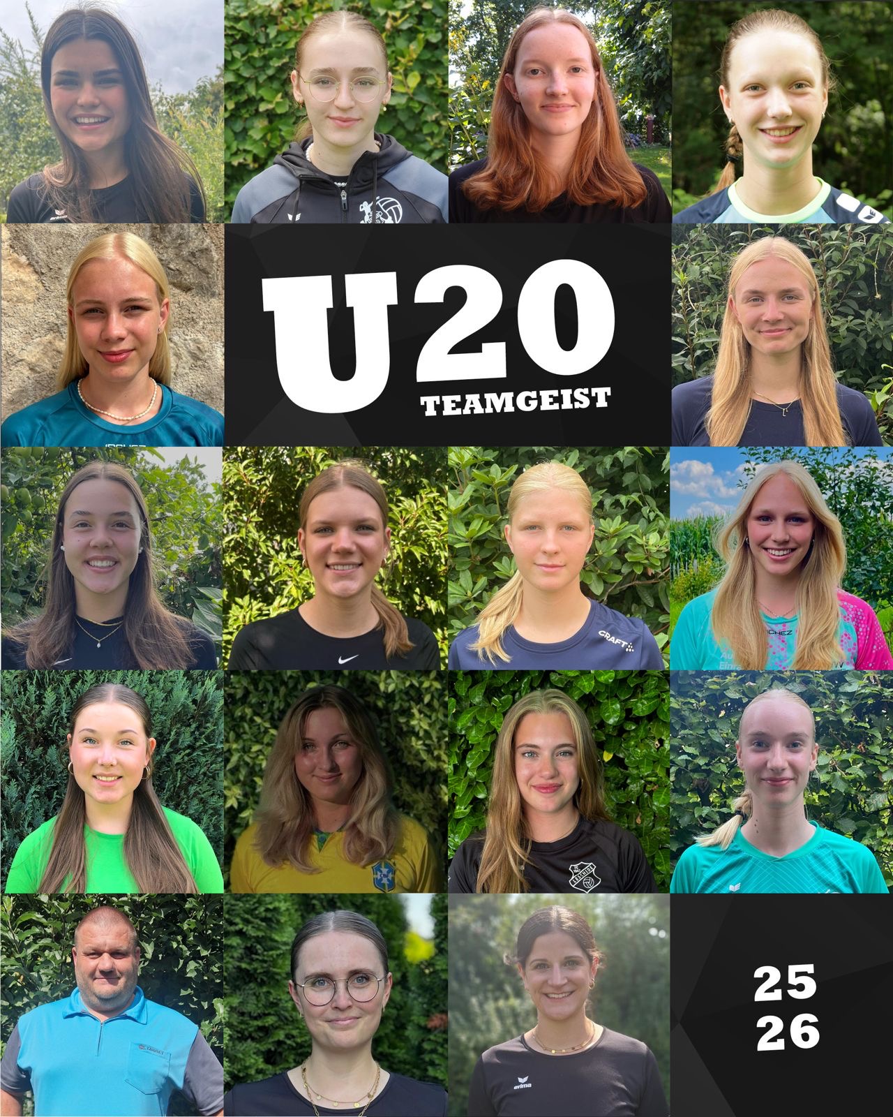 Kunterbuntes u20-Meisterschaftsteam